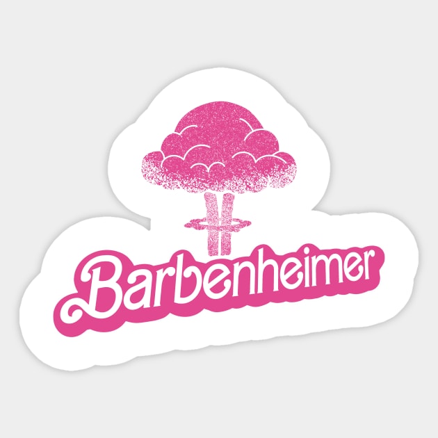 Barbenheimer Sticker by Zachterrelldraws